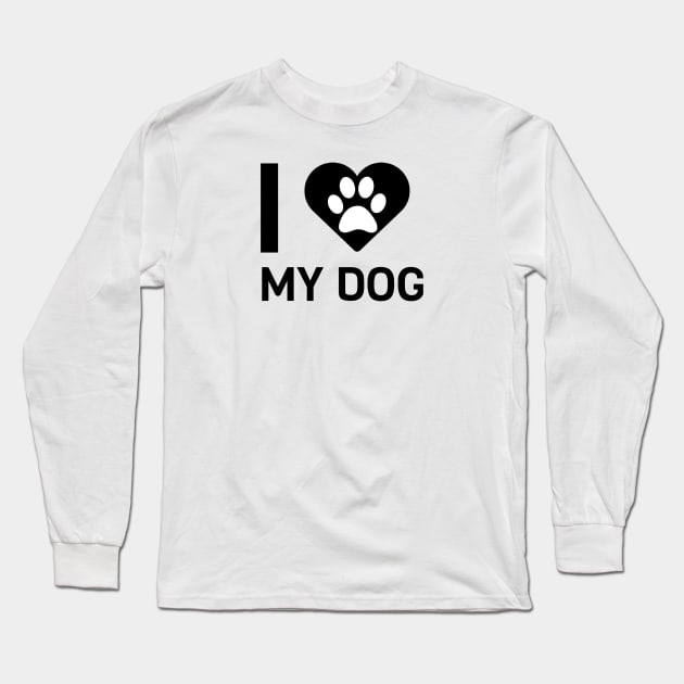 I Love My Dog Long Sleeve T-Shirt by Jitesh Kundra